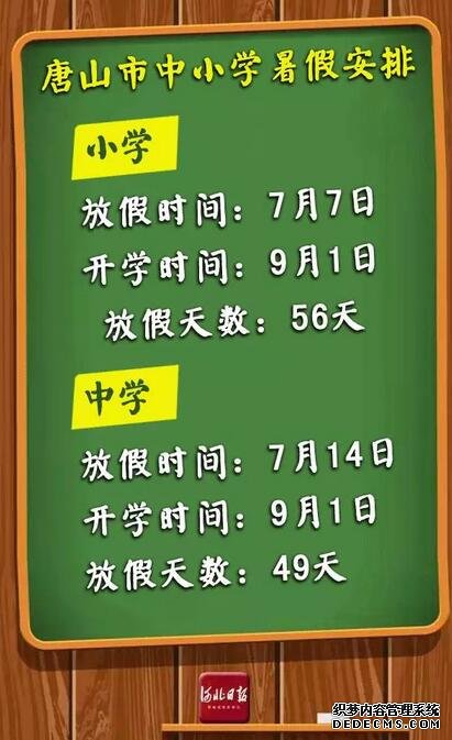 快来看！河北各市中小学放暑假通知来了